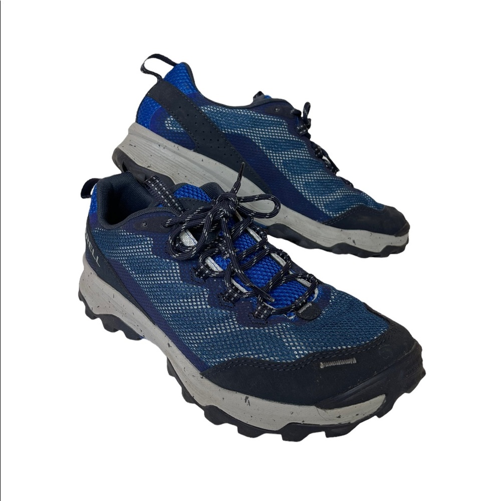 Merrell Men's Rugged Outdoor Trainers Black & Blue Size 9.5